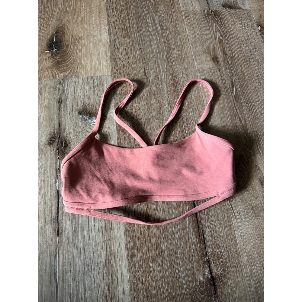 Lululemon Coral Pink Quiet Within Sports Bra Size 4